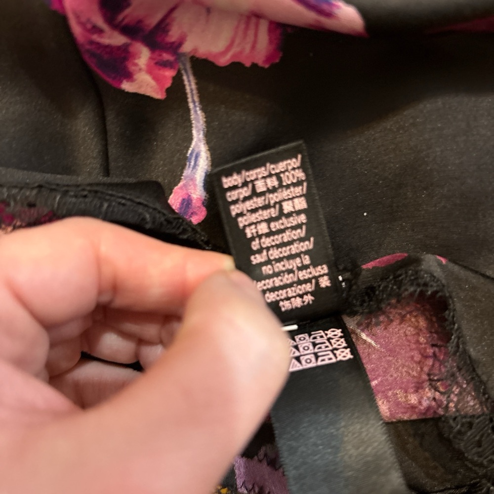 Victoria's Secret Black Dress with Pink and Purple Floral - Picture 5 of 6